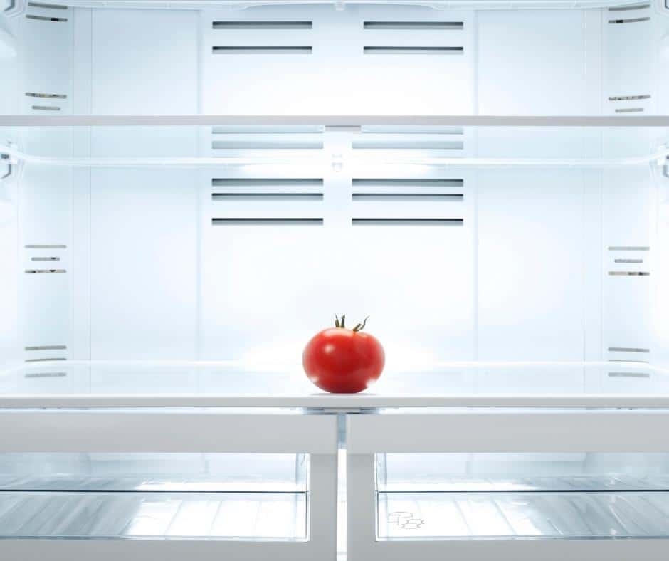 tomato in refrigerator